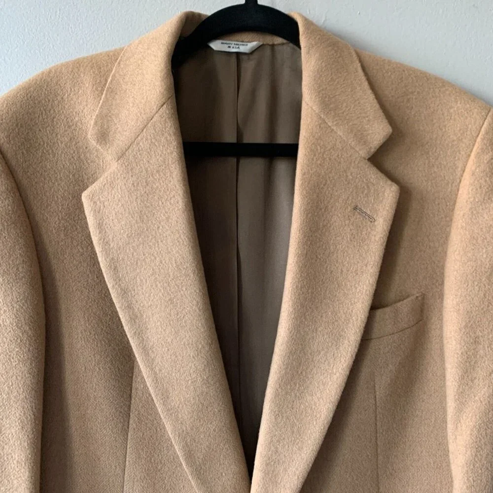 Turnbury Sport Coat Mens‎ Size 42R 100% Camel Hair Khaki Beige Blazer Jacket